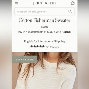 Jenni Kanye cotton fisherman sweater